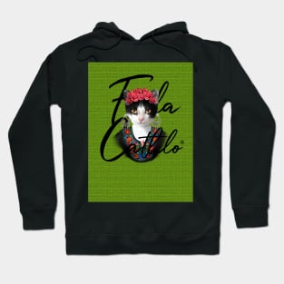 Lemon TXB back Cat Frida Cathlo version of - Frida Kahlo Hoodie